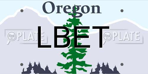 LBET Oregon License Plate