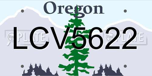 LCV5622 Oregon License Plate