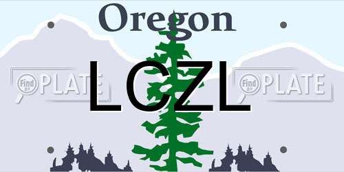 LCZL Oregon License Plate