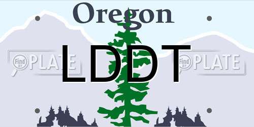 LDDT Oregon License Plate