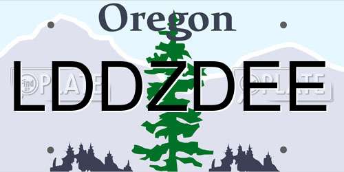 LDDZDEE Oregon License Plate