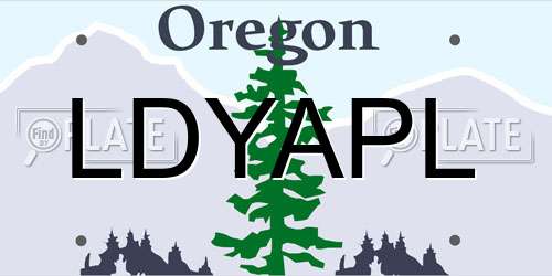 LDYAPL Oregon License Plate