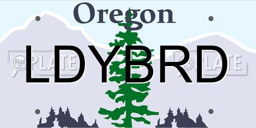 LDYBRD Oregon License Plate