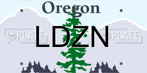 LDZN Oregon License Plate