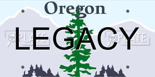 LEGACY Oregon License Plate
