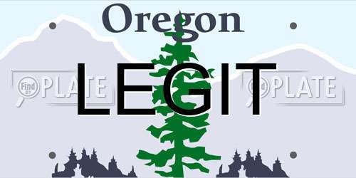 LEGIT Oregon License Plate