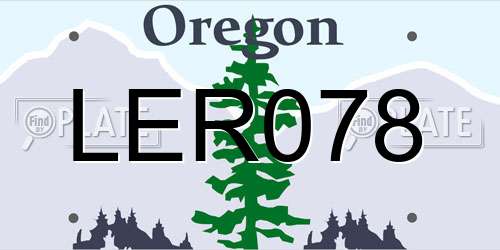 LER078 Oregon License Plate