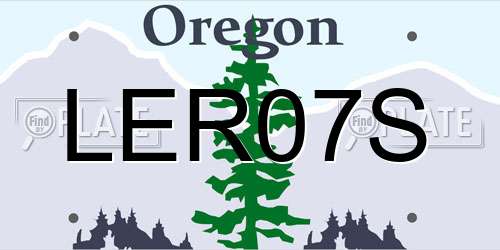 LER07S Oregon License Plate