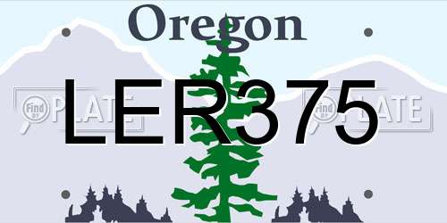 LER375 Oregon License Plate