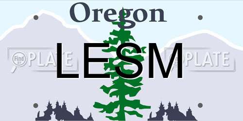LESM Oregon License Plate