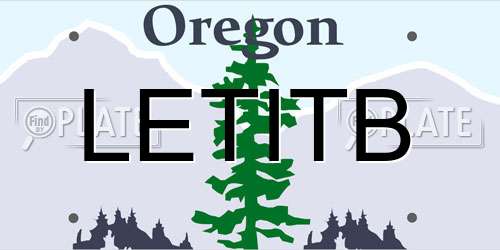 LETITB Oregon License Plate