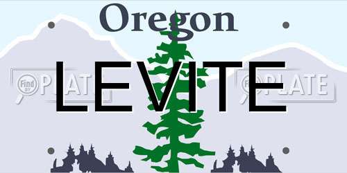 LEVITE Oregon License Plate