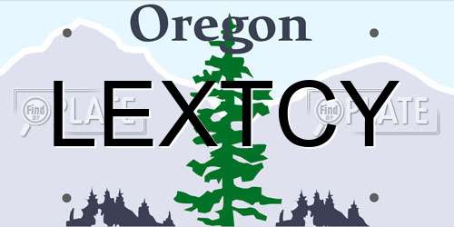 LEXTCY Oregon License Plate