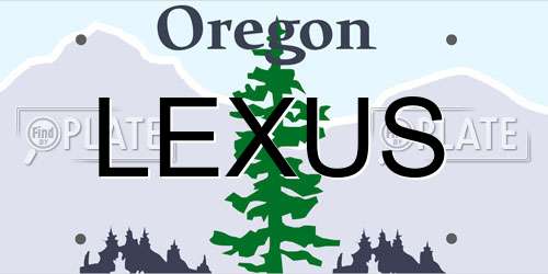 LEXUS Oregon License Plate