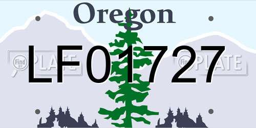 LF01727 Oregon License Plate