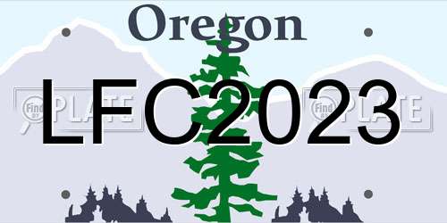 LFC2023 Oregon License Plate