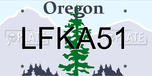 LFKA51 Oregon License Plate