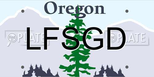 LFSGD Oregon License Plate