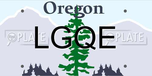 LGQE Oregon License Plate