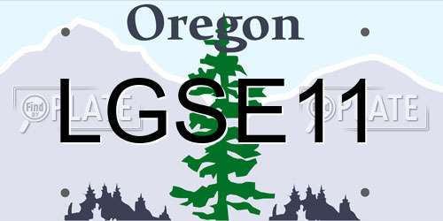LGSE11 Oregon License Plate