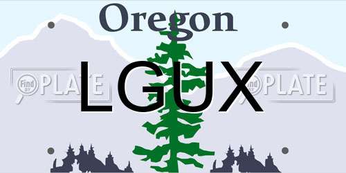 LGUX Oregon License Plate