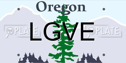 LGVE Oregon License Plate