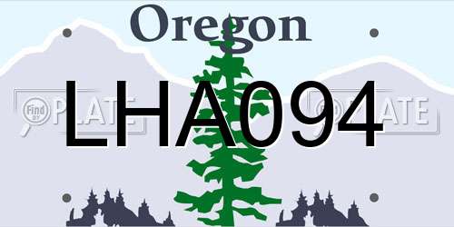 LHA094 Oregon License Plate