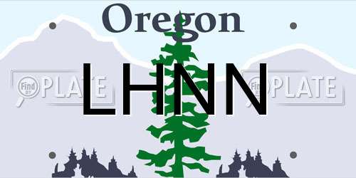 LHNN Oregon License Plate
