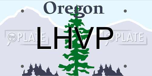 LHVP Oregon License Plate