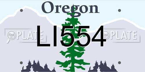 LI554 Oregon License Plate