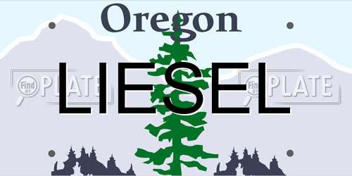 LIESEL Oregon License Plate