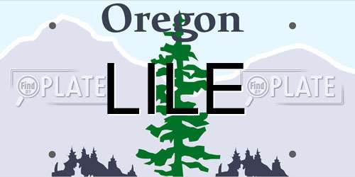 LILE Oregon License Plate