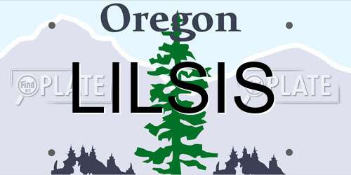 LILSIS Oregon License Plate