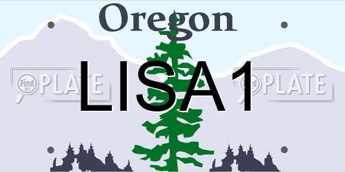 LISA1 Oregon License Plate
