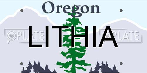 LITHIA Oregon License Plate