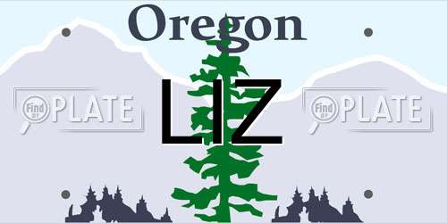 LIZ Oregon License Plate