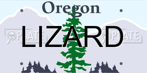 LIZARD Oregon License Plate