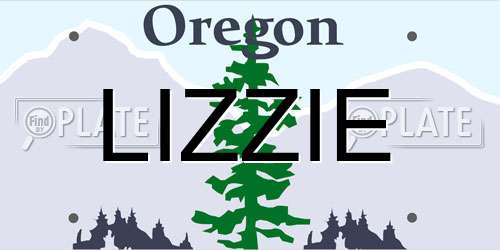 LIZZIE Oregon License Plate