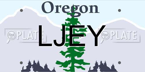 LJEY Oregon License Plate