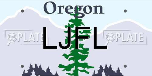 LJFL Oregon License Plate