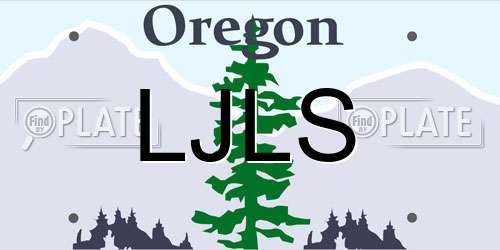 LJLS Oregon License Plate