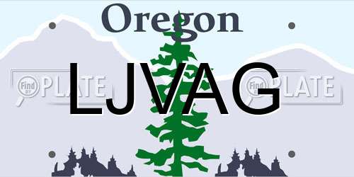 LJVAG Oregon License Plate