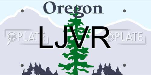 LJVR Oregon License Plate