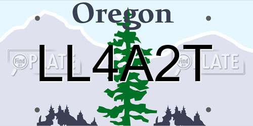 LL4A2T Oregon License Plate