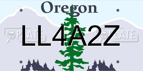 LL4A2Z Oregon License Plate