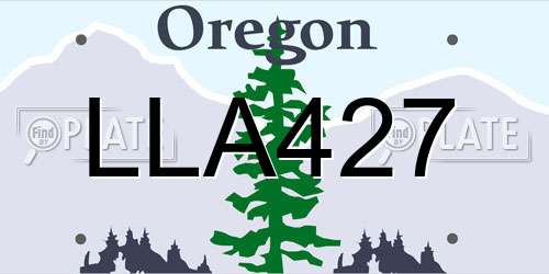 LLA427 Oregon License Plate
