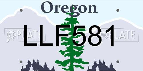 LLF581 Oregon License Plate