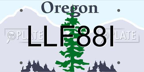 LLF88I Oregon License Plate