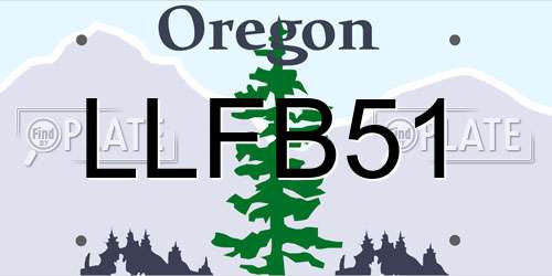 LLFB51 Oregon License Plate