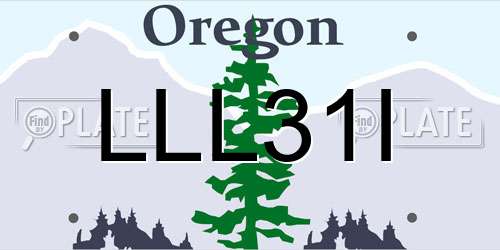 LLL31I Oregon License Plate